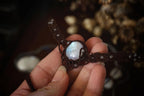 Collier Ras-de-Cou en Micro Macramé avec Labradorite Blanche - Coton & Astrance