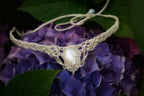Collier Ras-de-Cou en Micro Macramé avec Nacre - Coton & Astrance