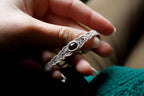 Bracelet femme en micro macramé et pierre naturelle rouge - Coton & Astrance
