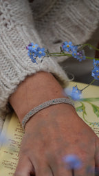Bracelet bohème elfique en apatite bleue - Coton & Astrance