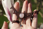 Collier Ras-de-cou Bohème - Quartz Rose - Coton & Astrance