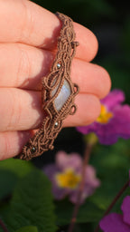 Bracelet pierre de lune arc-en-ciel asymétrique - Coton & Astrance