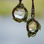 Collier pendentif elfique en citrine translucide - Coton & Astrance