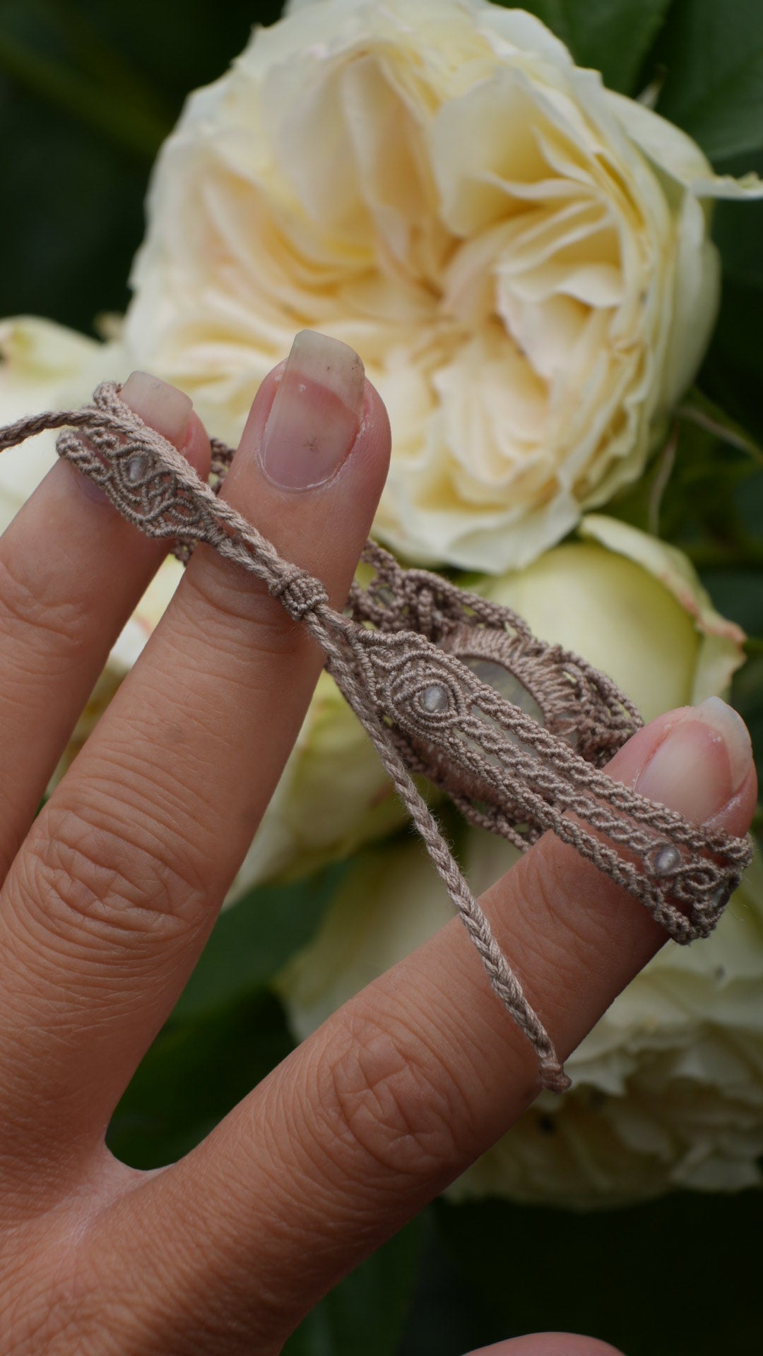 Bracelet en pierre de lune pour mariage elfique - Coton & Astrance