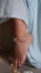 2 Chevillères larimar en micro macramé – bracelets de cheville fait main - Coton & Astrance
